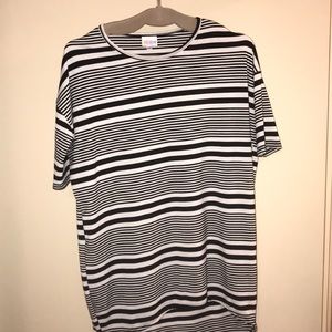 EUC black/white striped XXS Irma tunic